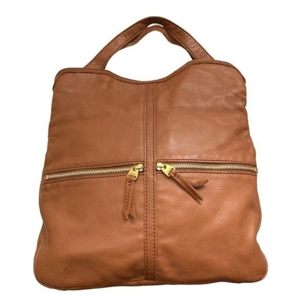 Fossil brown leather two way messenger bag - Picture 2 of 16